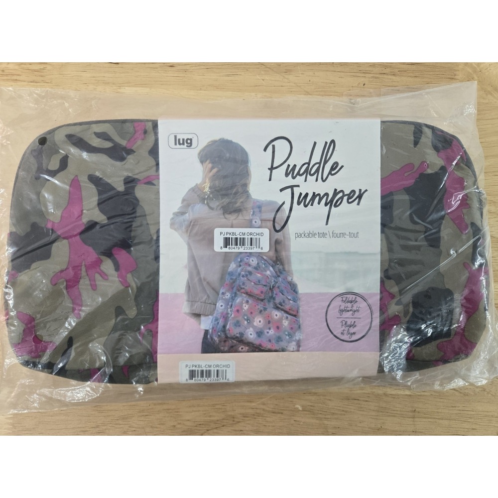 Lug Puddle Jumper Packable Tote Bag   Orchid Camo‎